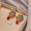 Enamel Ear Cuff for Women Girls Waterproof New Chinese-style Ear Buckles Accessories for Daily Wear and Parties