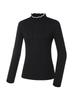 WIDEANGLE Co Modified Collar Mock Neck T-Shirt L_Black