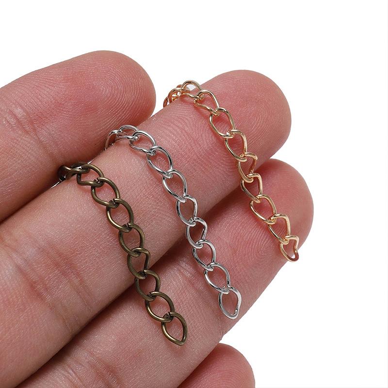 Verstellbare 5cm Verlängerungskette für Halsketten, Armbänder, Ohrringe - Schmuckzubehör, DIY-Materialien.