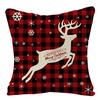 Christmas 40pcs Linen Pillowcase Festive Home Sofa Decoration Pillow Cushion Cover