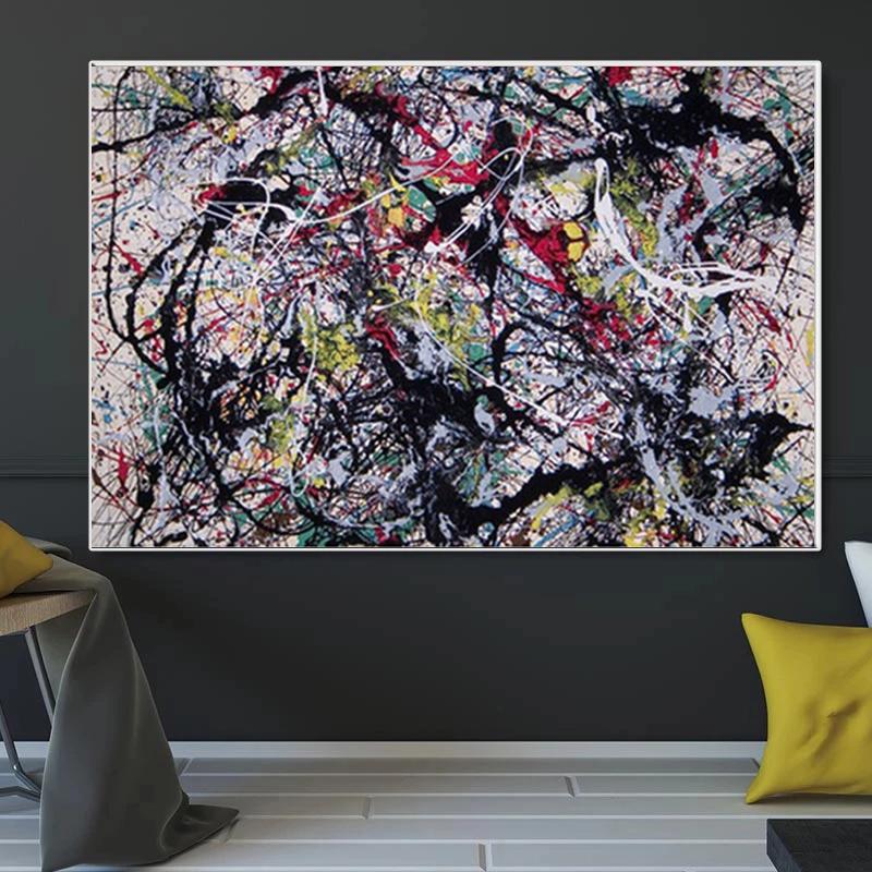 Artă Modernă Lucrare de Artă Abstractă Faimoasă Poster Graffiti Linie Pictură pe Pânză Artă de Perete Imagini Postere Printuri Living Decor Acasă Fără Ramă