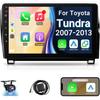 For Toyota Tundra 2007-2013 & Toyota Sequoia 2008-2019 Radio 10.1 Inch Touch Screen Car Radio Wireless Apple CarPlay Android Aut
