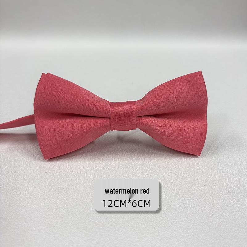 Papillon Monocolore in Seta Poliestere da Uomo - Senza Cravatta, Senza Nodo, Disponibile in Vari Stili e Colori