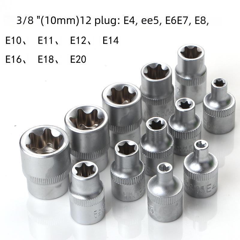 Star Bit Socket Set: 34-Piece with 3/8" Ratchet Wrench & 5/16" Hex Screw Tool