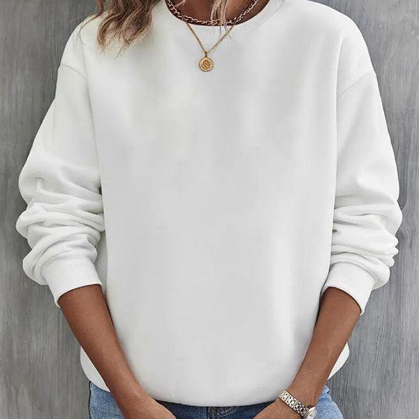 2023 Autumn/Winter Velvet Round Neck Sweatshirt - Casual Loose Women's Top
