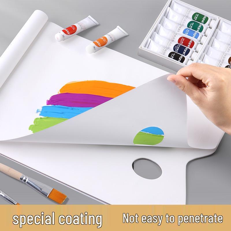 Mali Tear-Off Disposable Palette for Oil, Acrylic, and Watercolor Painting