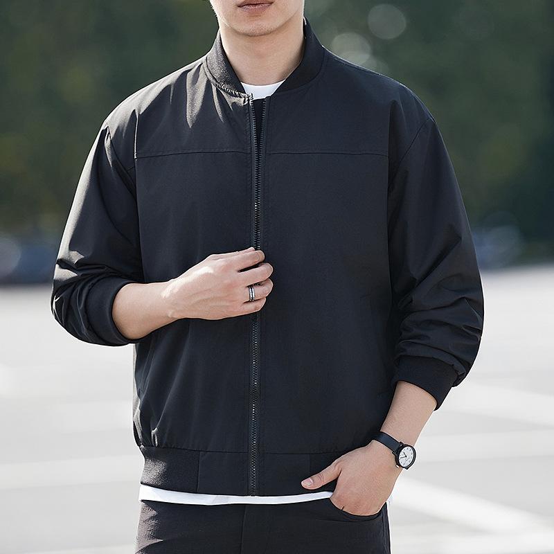 

2025 new baseball jacket men s autumn loose and handsome casual stand-up collar versatile tooling jacket top L [Recommended below 60kg]