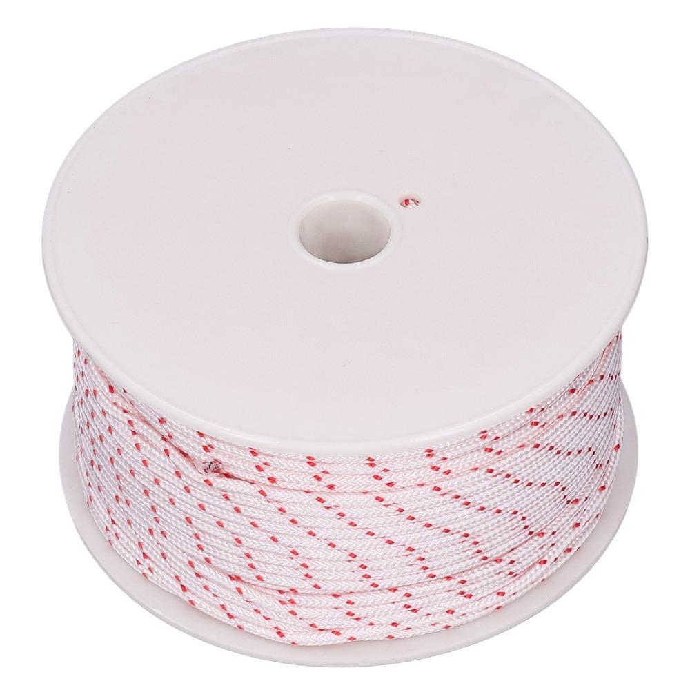 White and Red Recoil Starter Rope Universal Nylon Cutter Rope Practical Lawn Mower Rope