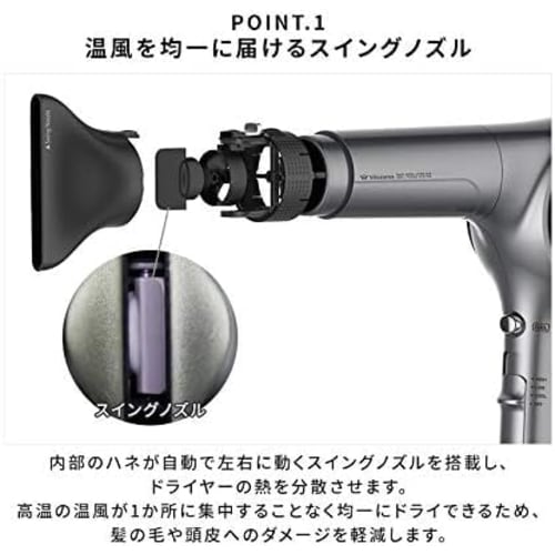 FUKAI Hair Dryer | Quick Drying, Heat Damage Reduction, Silent Design, Shiny Hair, Suppresses Static Electricity FPD-1800