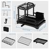 2 Tier Dish Drying Rack Black Kitchen Countertop Dish Drainer Drip Tray Drain Board Space Saving Storage Kitchen Sink Organizer