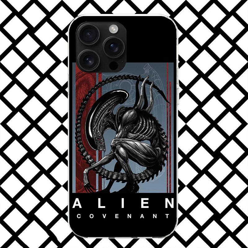 Cool A-Alien X-Xenomorph Phone Case for iPhone 17 Air 16 16E 15 14 Plus 13 Mini 12 11 Pro Max 7 8 + SE 2020 Soft Cover Fundas 17