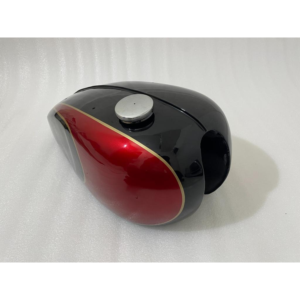 Fit For TRIUMPH T150 TRIDENT BLACK & CHERRY PAINTED STEEL PETROL GAS TANK +CAP