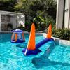 Floating Volleyball Set 2 In 1 Pool Volleyball Set & Basketball Hoop Pool Basketball and Volleyball Game for Kids Adults