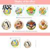 Complete Cross Stitch Supplies Embroidery Starter Kit for Beginners Set with Floral Animal Landscape Patterns Pre-Printed Fabric Threads