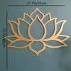 1 pièce Art Mural Mandala Lotus Vintage Sculpture Métal Décor Jardin Intérieur Extérieur Cadeau Spirituel Halloween Noël Bohème Patio Suspendu