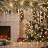 18/28 Pcs Teardrop Shape Christmas Tree Decor Sparkling Icicle Decorations Pendant  Windows