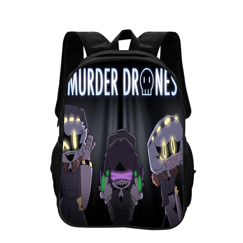 Murder Drones Backpack Durable Fashionable Cartoon Zipper Large Capacity Backpack Best Birthday Gift for Boy and Girl