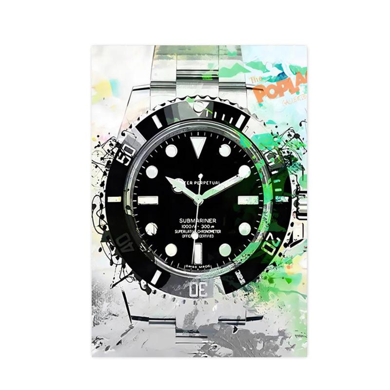 Fashion Watch Canvas Paintings Poster and Printing Modern Graffiti Art Wall Pictures for Living Room Home Decoration Cuadros