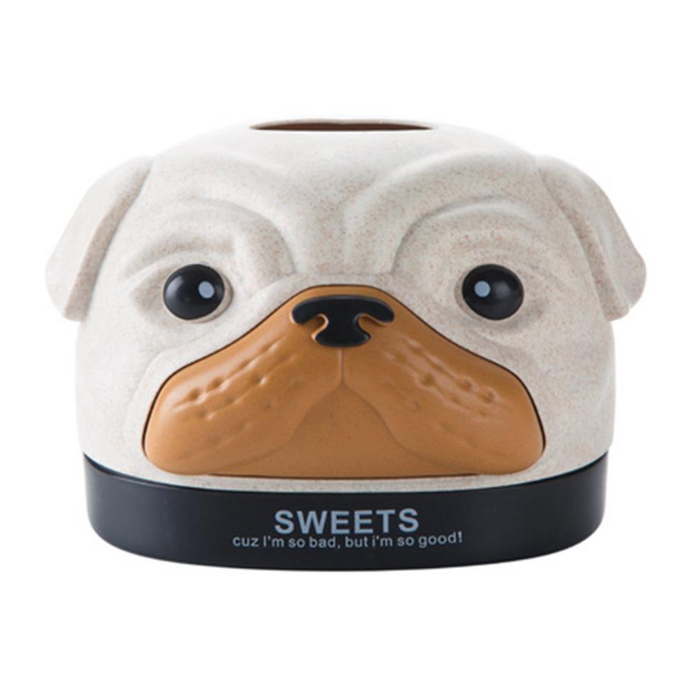 

Модная мультяшная коробка для рулонной бумаги Уникальная коробка для хранения салфеток Забавная коробка для салфеток в виде собаки Общежитие бежевый