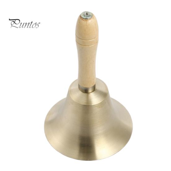 

Старинный литой колокольчик с деревянной ручкой, сверхгромкий, прочный, для свадеб, дрессировки животных, ужина, медитации, музыкального обучения, сервисный звонок золотистый