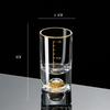 4 ks/2 ks Sklenice Golden Mountain Vision se zlatou fólií Luxusní sklenička 50 ml Malý objem Sklenice na víno Skleničky na lihoviny Čajové nádobí
