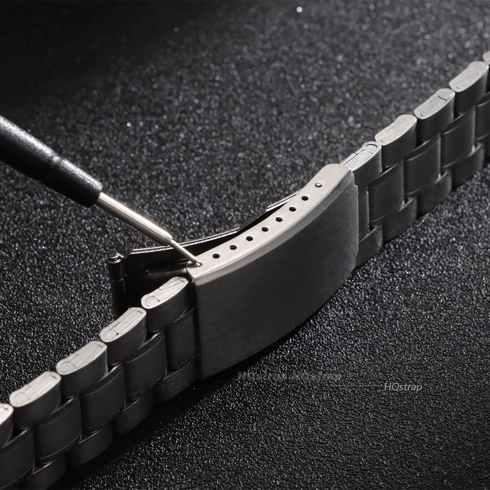 Stainless Steel Watch Band Bracelet 12mm 14mm 16mm 18mm 20mm 22mm 24mm Women Men Metal Wristband Replacement Strap Universal