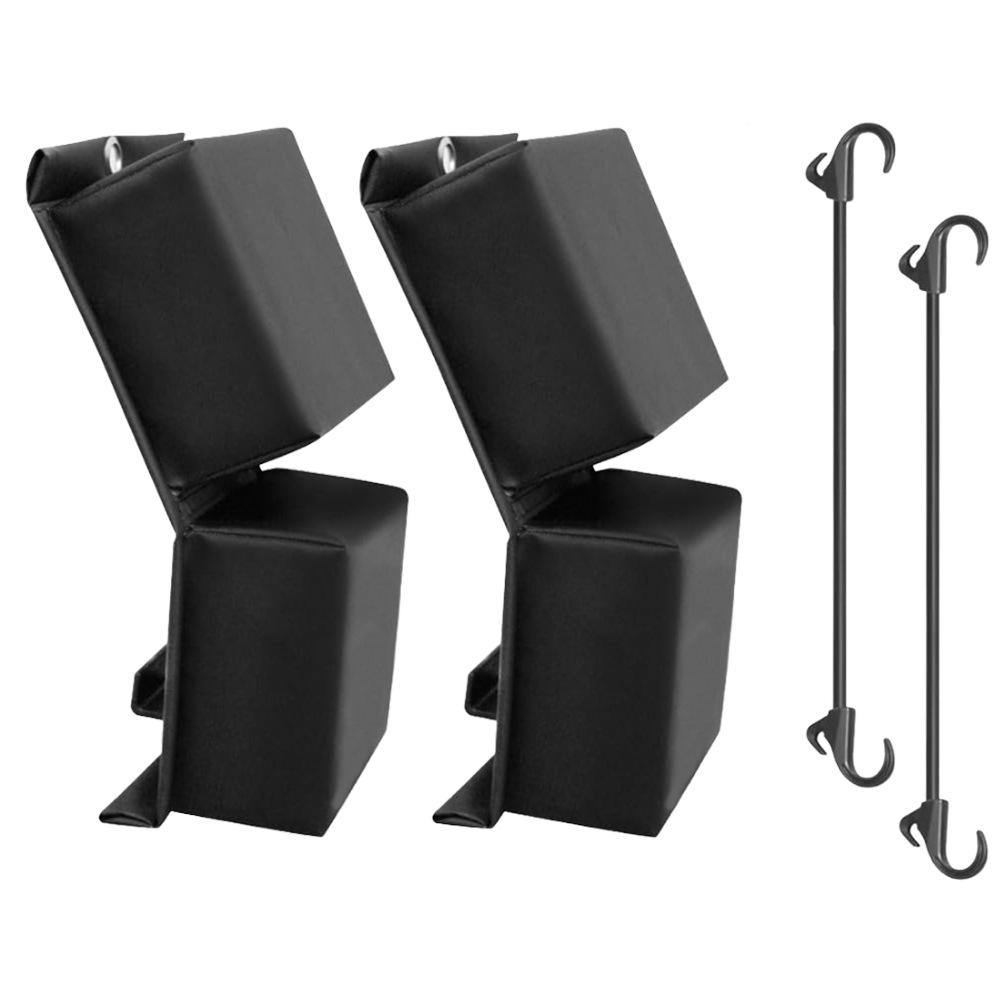 2Pcs/Set Fender Bumper Boat Dock Fender Protector with Elastic Cords for Docking PVC Black Protector Sturdy Safe Jet Ski Bumper