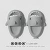 2024 Summer Adult Shark Couple Slippers for Men&Women Beach Shoes Indoor Cartoon EVA Shoes Bathroom Flat Shoes Non-Slip Sandals