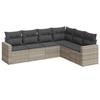 VidaXL Salon de Jardin avec Coussins 6 pcs, Canapés de Terrasse, Ensemble de Meubles de Patio, Mobilier d'Extérieur, Gris 3219002