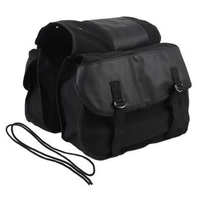 Motorcycle Saddlebags Travel Luggage Bag Waterproofing Canvas PU Leather Bike Rear Seat Bag for Cycling Traveling