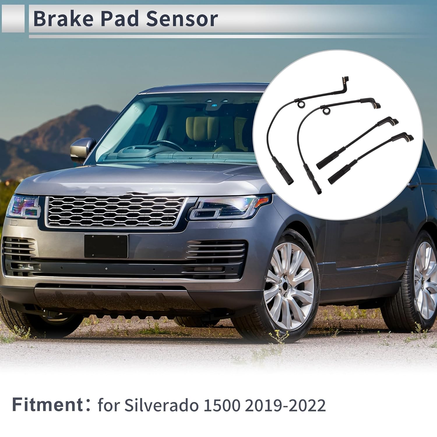 

4 Pcs Front Left Rear Right Wheel Brake Pad Wear Sensor No.84474064 Disc Break Pad Wear Indicator Sensor for Silverado 1500 2019-2022