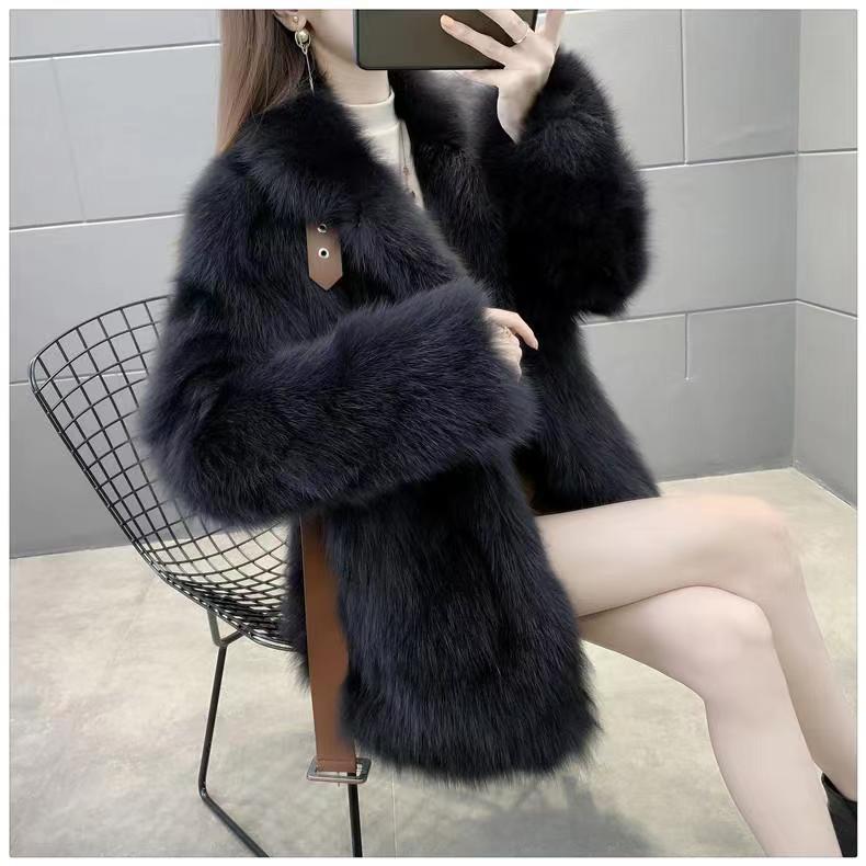 Faux Fur Winter Fashion Loose  Jacket for Women Warm Comfortable Coat