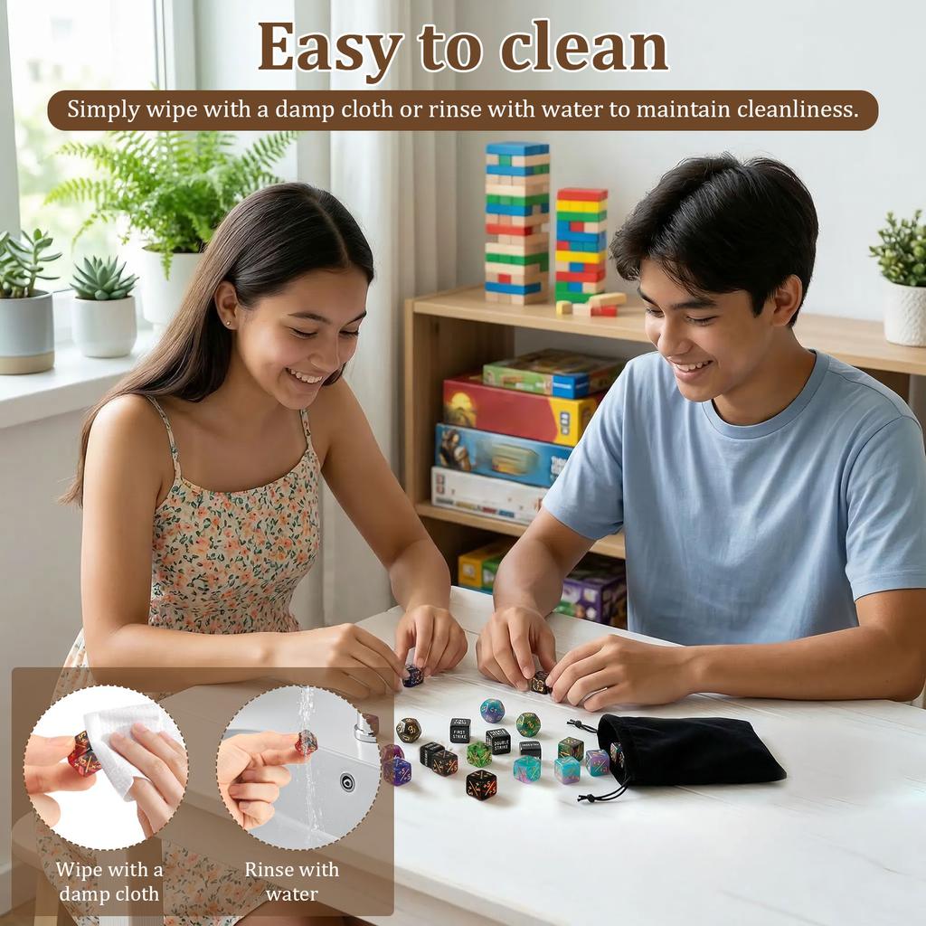 78/99 Pcs Counter Dice Set Acrylic Plus and Minus Dice Set Polyhedral Dice Toys with Storage Pouch for Party Games Accessories