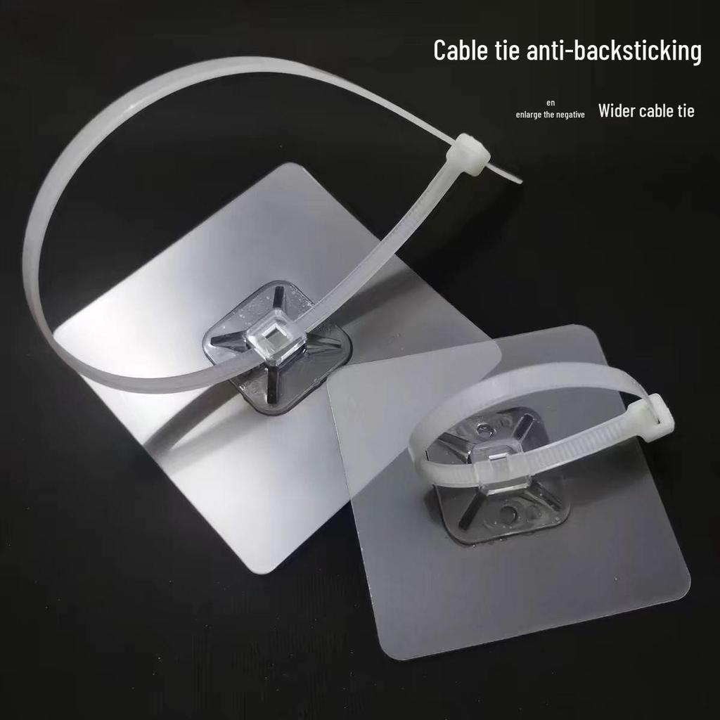 Multi-layer Adhesive Wall-Mount Storage Rack with Transparent Hooks for Bathroom