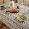 Culoare Nouă Față de Masă cu Ciucuri cu Dungi Țesute Stil Etnic Jacquard Minimalist Husă de Masă Decor Desktop Pânză de Birou Rezistentă la Praf