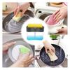1pc Dishwashing Detachment Dispenser Sponge Ball Room Liquid Soap Dispenser Soap Pump Dispenser with Sponge Bracket Soap Pump