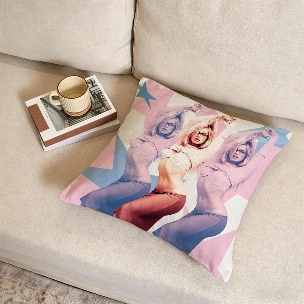 A-Addison Rae Cushion Cover Fabric Soft Furnishing,Pillowcase, Cushion Cover, Sofa Pillow, Home Decoration