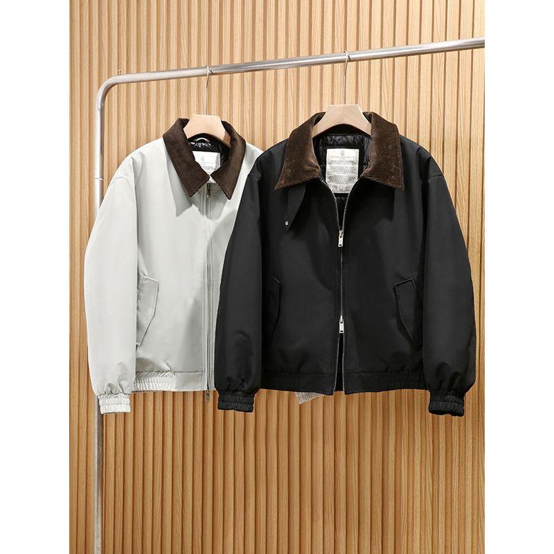American Retro Barn-Style Old Money Short Padded Jacket for Men, Winter Hunting Cotton Coat, Foreign Trade Men's Cotton Jacket