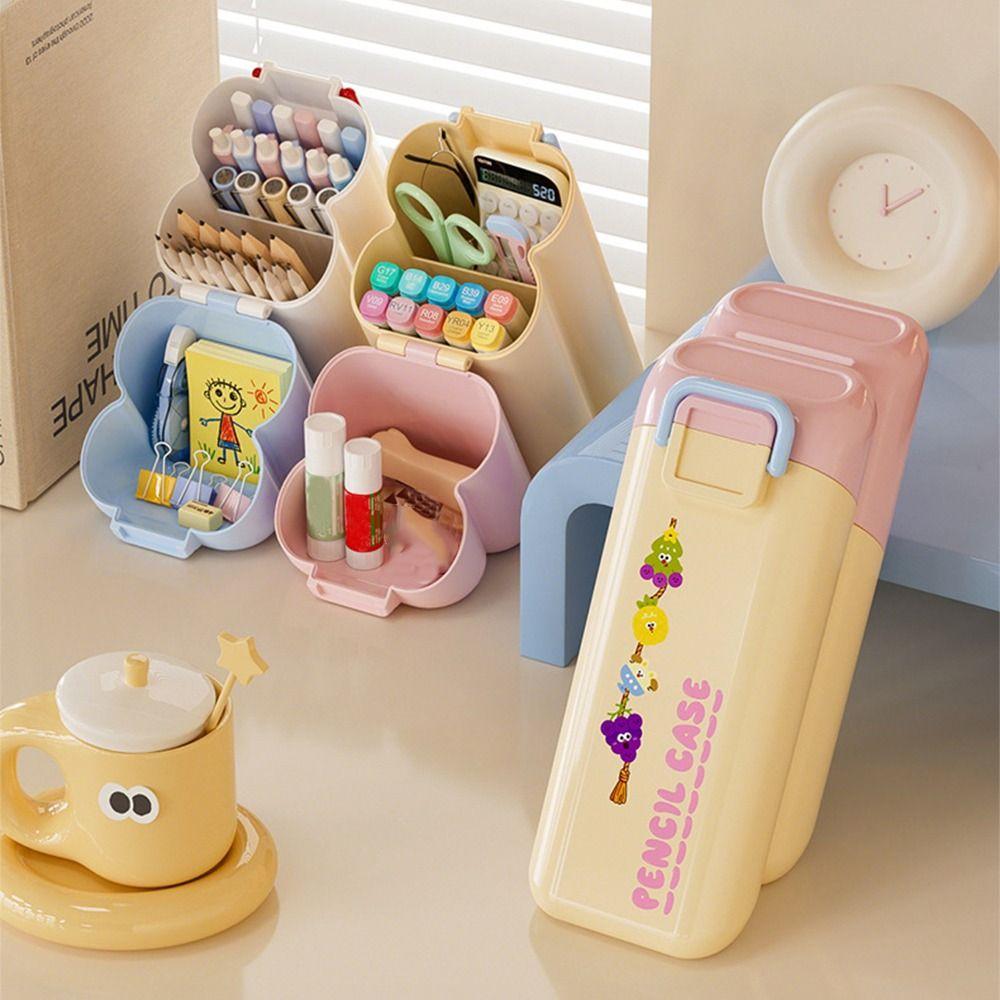 Cartoon Cosmetics Storage Box Creative Slanted Pen Holder Oblique Pen Container Cosmetic Storage