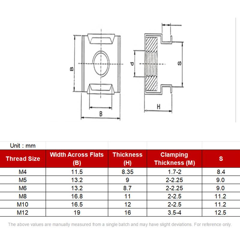 2-10pcs 304 Stainless Steel Zinc Plated Nickel Cage Clip Nuts Square Sheet Metal M4 M5 M6 M8 M10 M12 Cabinet Floating Clip Nut