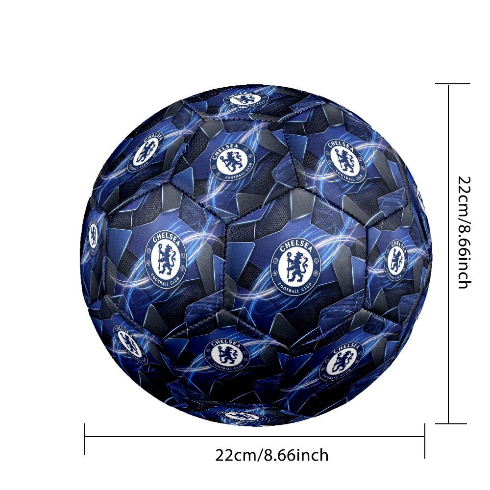 Chelsea FC Theme Soccer Ball Size 5 Soccer Ball Soft Touch Professional Training Football for Outdoor Sports