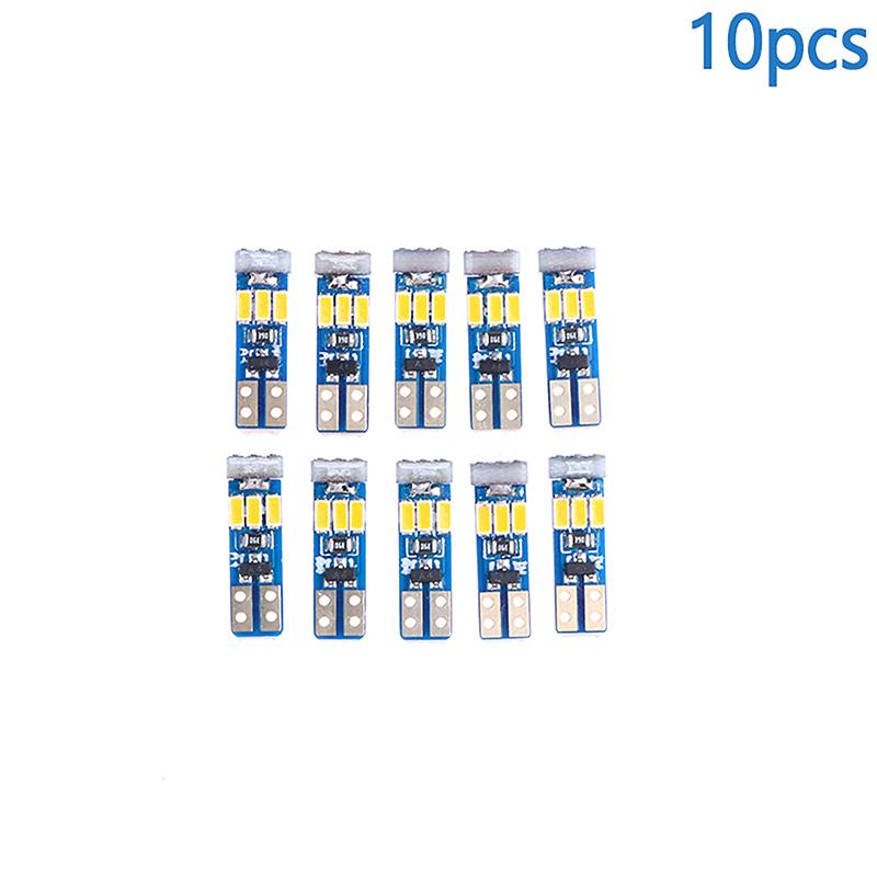10Pcs Bright LED Bulbs T5 W3W W1.2W 70 73 74 Auto Dashboard Gauge Lamps Car Warning Indicator Instrument Cluster Light Lamps