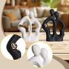 Couple Figurine Abstract Figure Sculpture Lover Statue Desktop Ornament for Office Cabinet Bookshelf