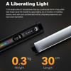 Godox TL30 Full Color RGB Tube Light Professzionális LED fényképezési fénypálca, kétszínű hőmérséklet