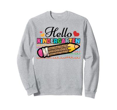 Hallo Kindergarten-Truppe Bleistift Schullehrer Kinder Schulanfang Sweatshirt