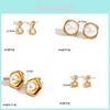 Modern Minimalist Stainless Steel Geometric Earrings For Womens Fashion Accessory