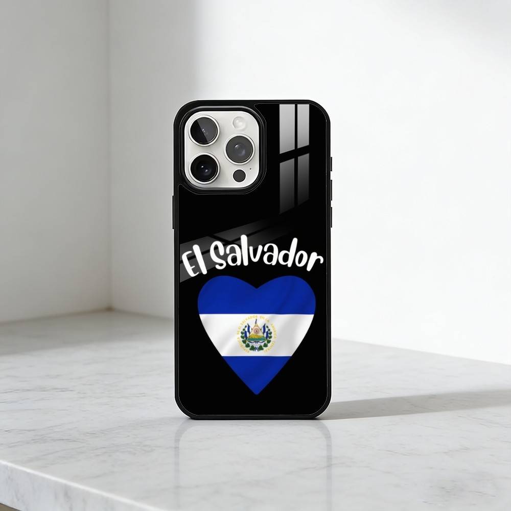 El S-Salvador Flag Phone Case For iPhone17,16,15,14,13 Plus,Pro Max Magnetic For Magsafe Wireless Charging