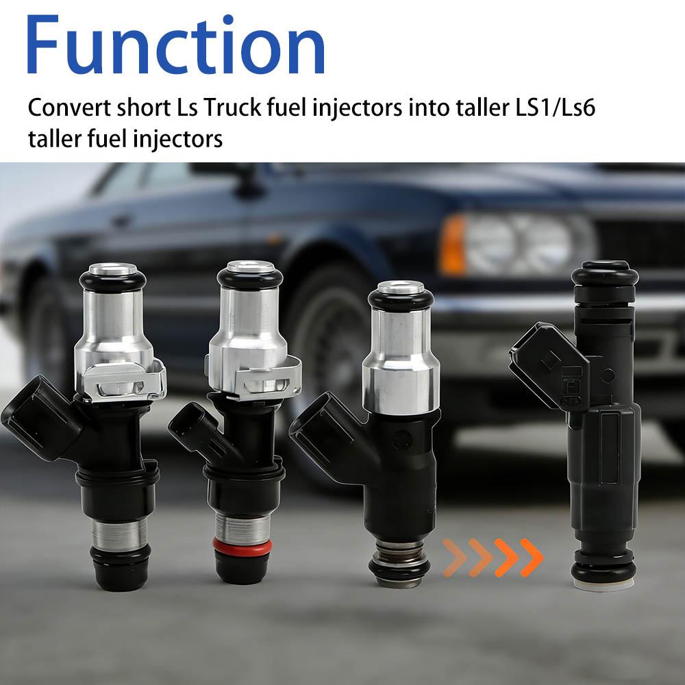 551371 8PC Fuel Injector Spacers Convert LS1 Fuel Injector To LS Truck Injector Silver FP-1101