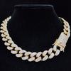 Iced Out Bling Bling Chain Necklace High Quality 20mm Width Miami Cuban Chain Hiphop Necklaces Fashion Charm Jewelry