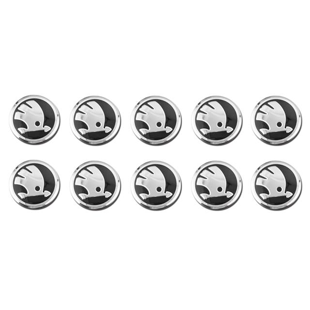 Samolepka na auto 2025 Nová 14mm Hliníková slitina Samolepky odznaků dálkového klíče od auta Dekorace Pro Skoda Octavia Kodiaq Enyaq Kamiq Scala Sup